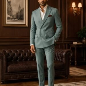 Double Breasted Suit Coat & Pant